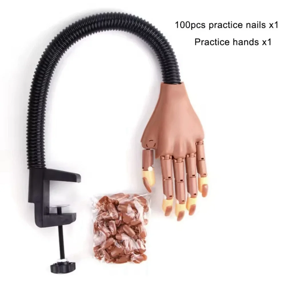 Practice‎ Hand for Acrylic Nails Nail Training Hand Professional Manicure Tool